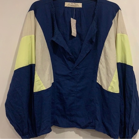 NWT Free People Colorblock Beating Hearts Top - Picture 3 of 4